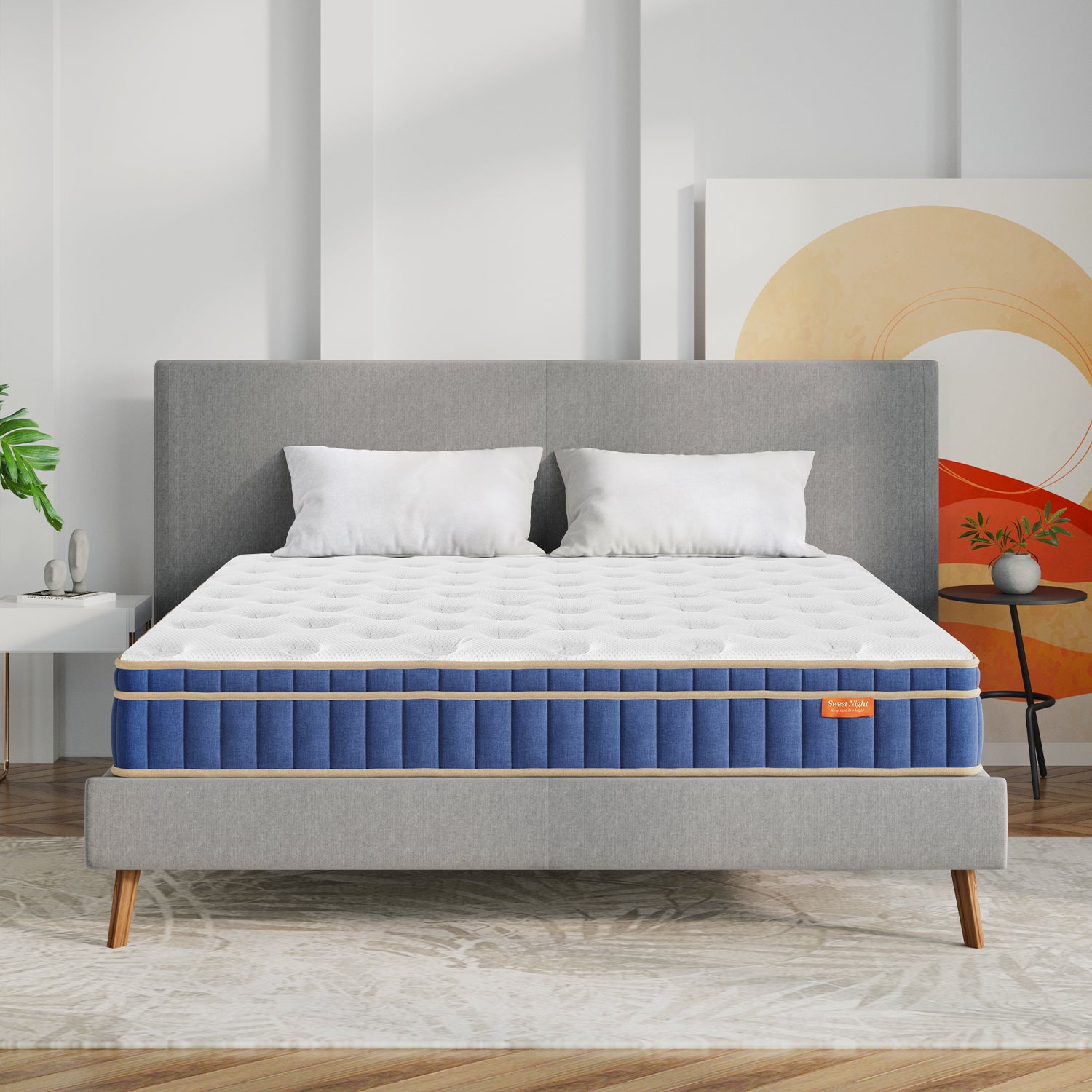 Ocean Blue | 8 Inch Memory Foam & Innersprings Hybrid Mattress